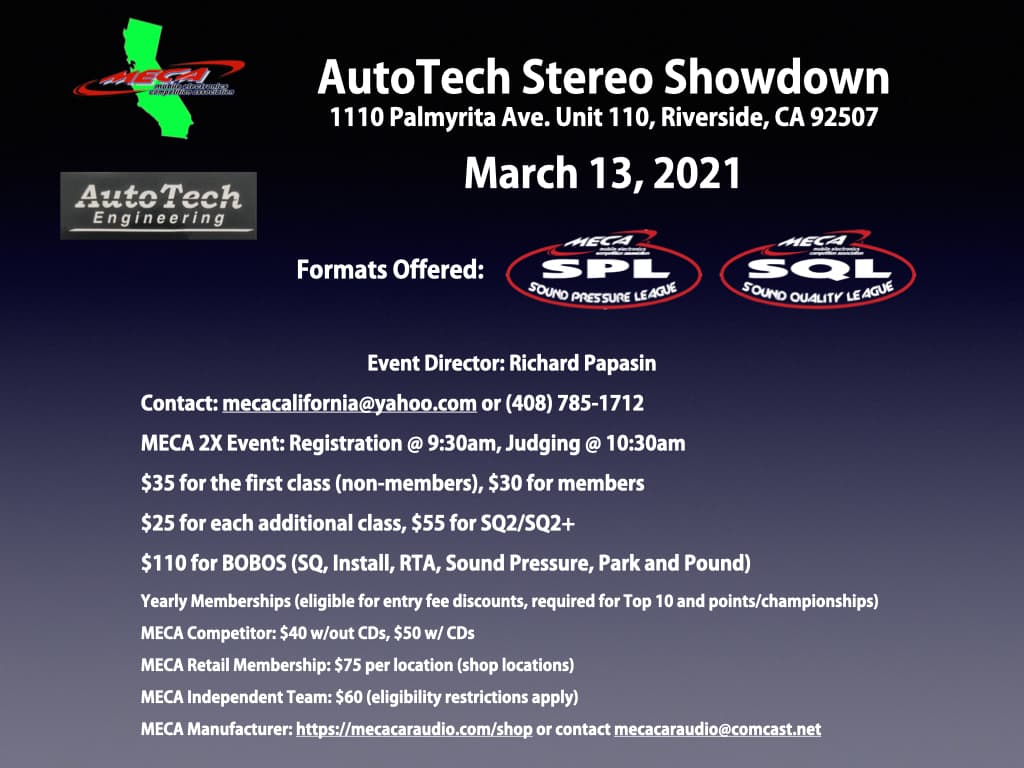 AutoTech Stereo Showdown Flyer