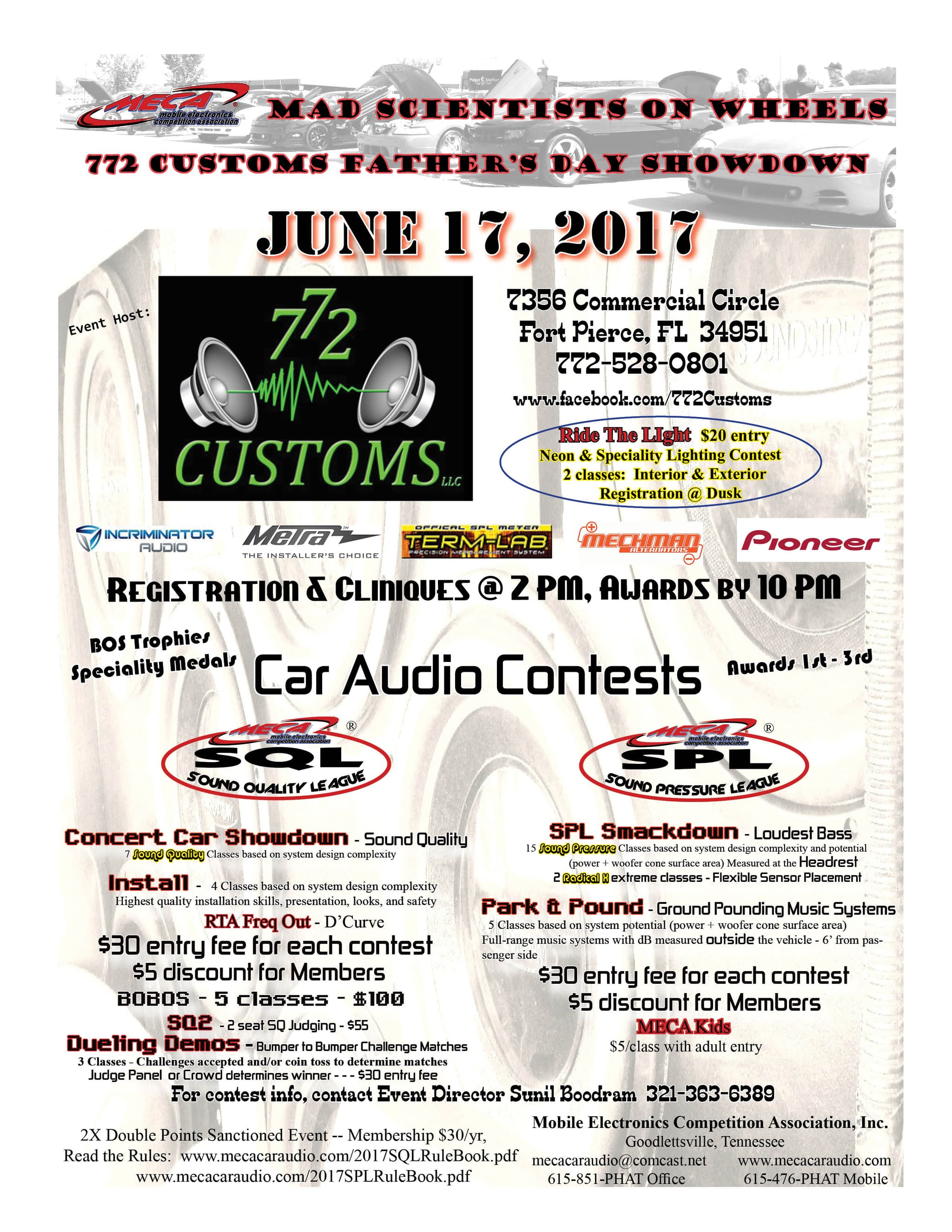 772 Customs Father's Day Showdown Flyer