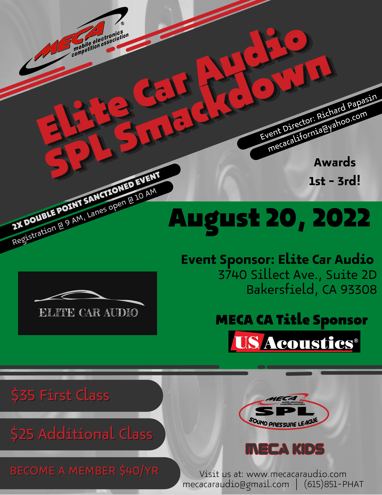 Elite Car Audio SPL Smackdown Flyer