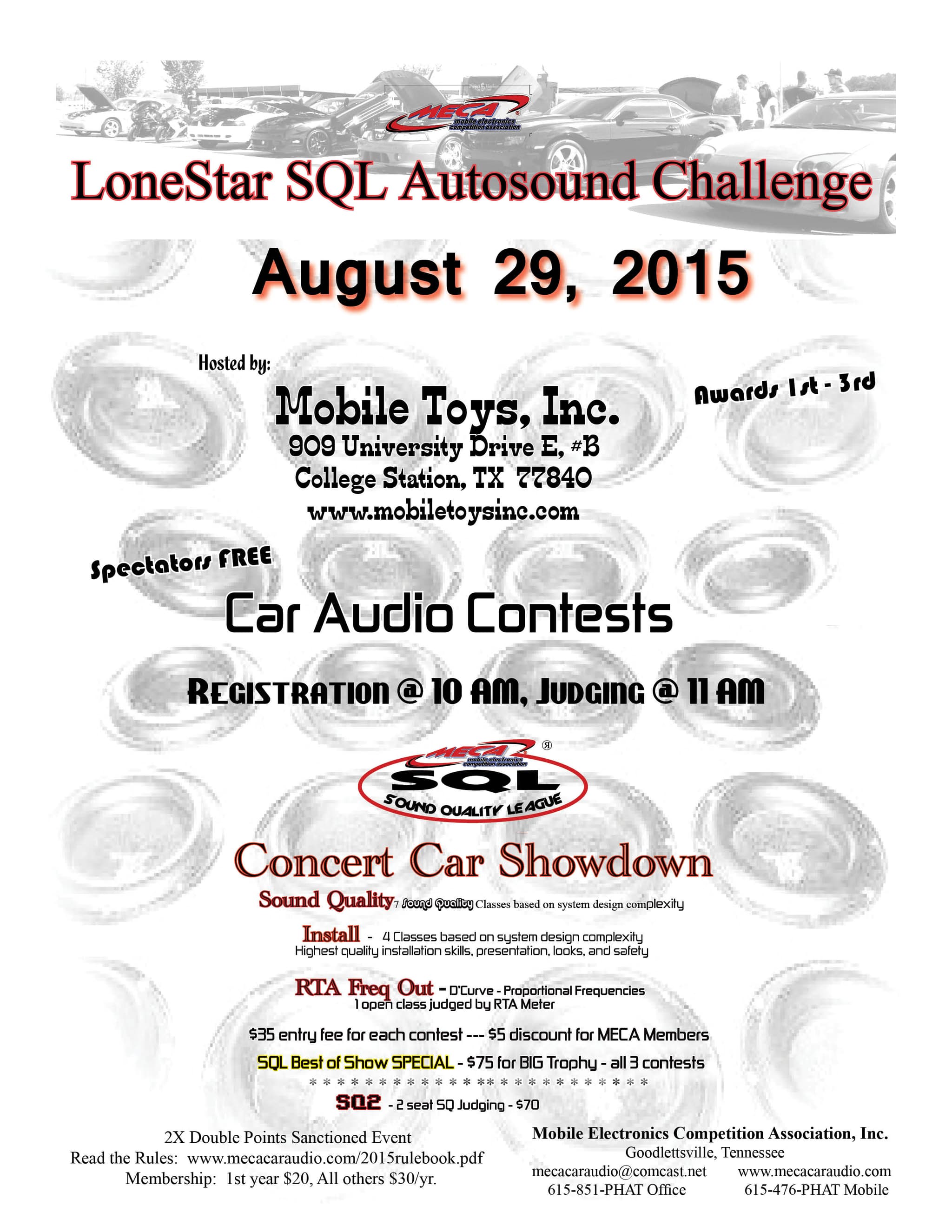 LoneStar SQL Autosound Challenge Flyer