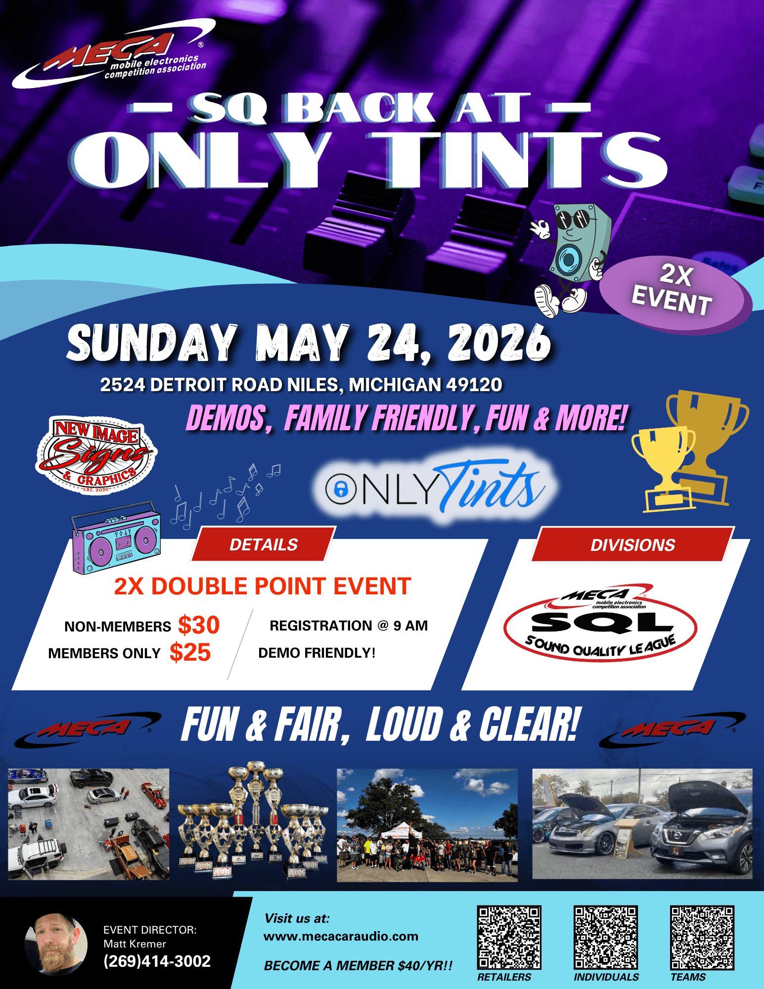 SQ BACK AT ONLY TINTS Flyer