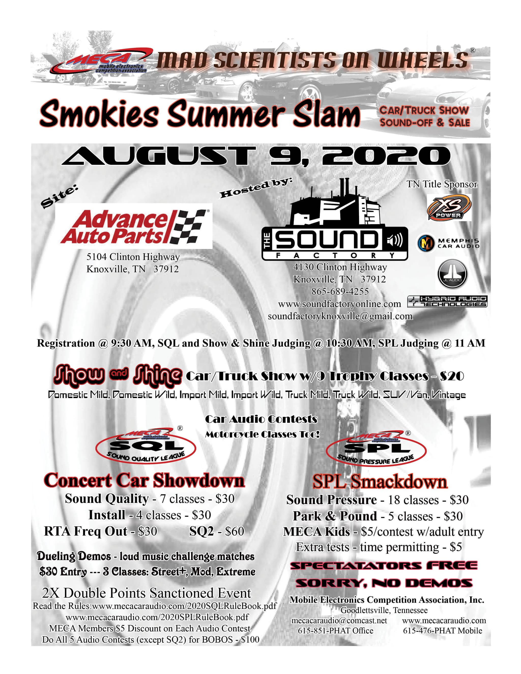 Smokies Summer Jam Flyer