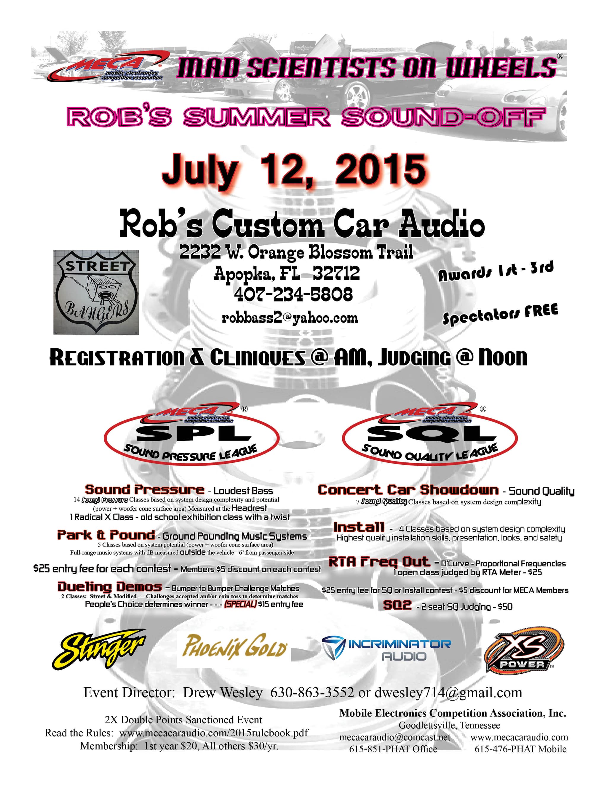 Rob's Summer Sound-off Flyer