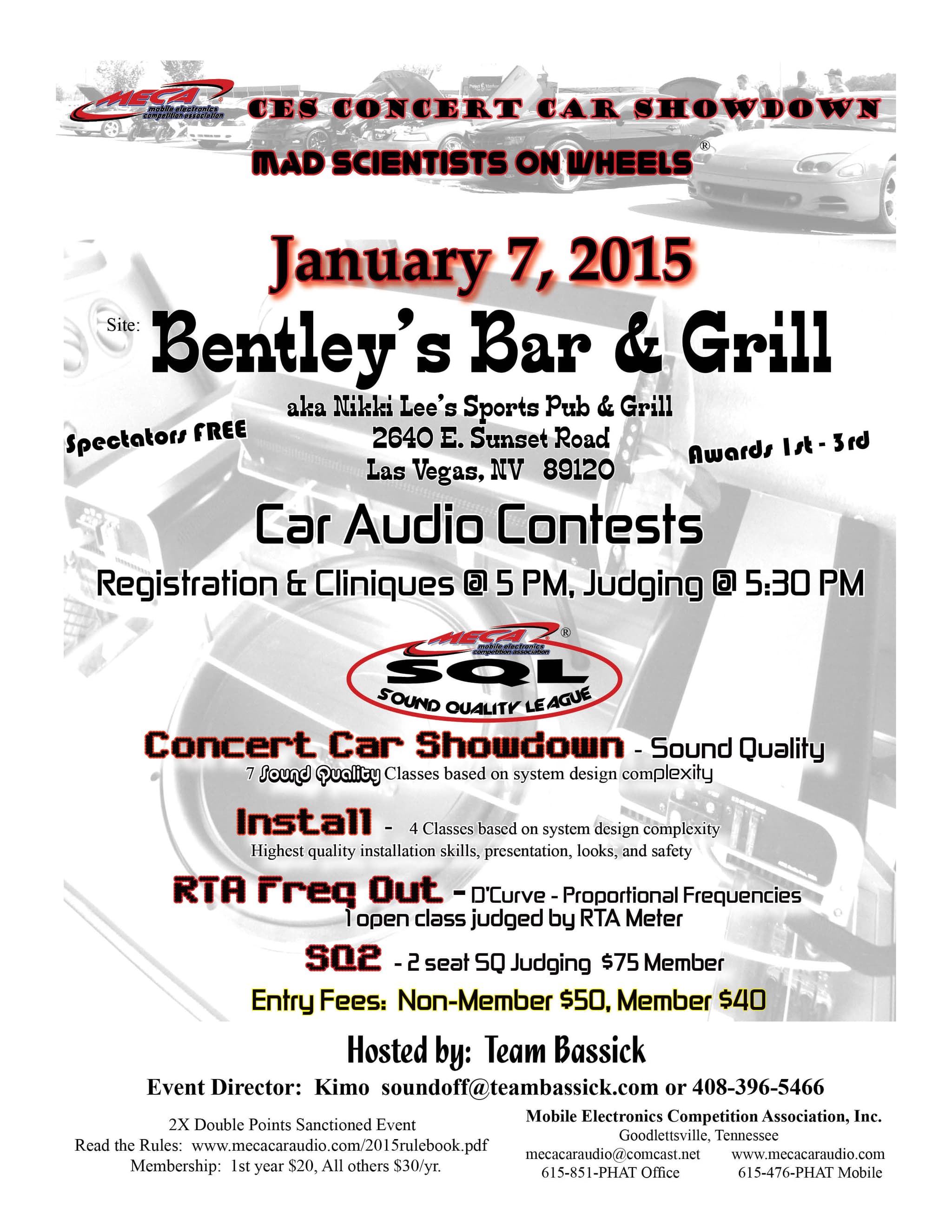 CES Concert Car Showdown Flyer