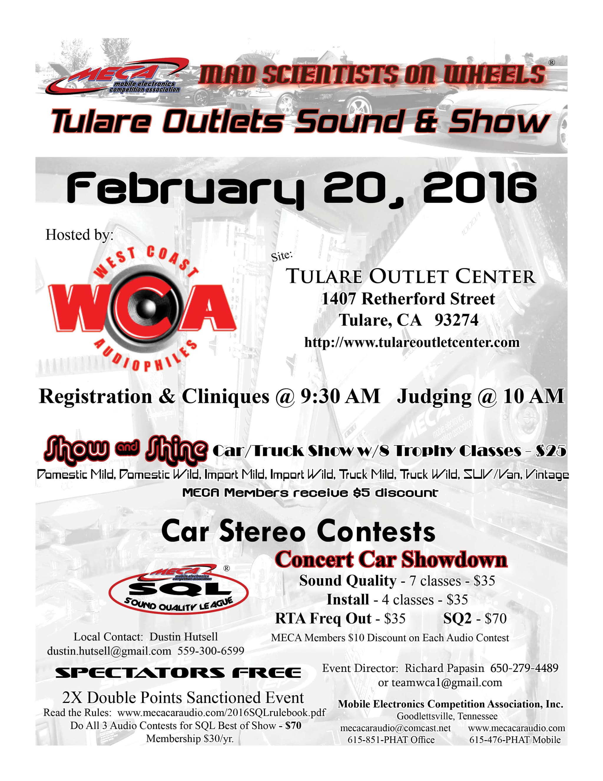Tulare Outlets Sound & Show Flyer