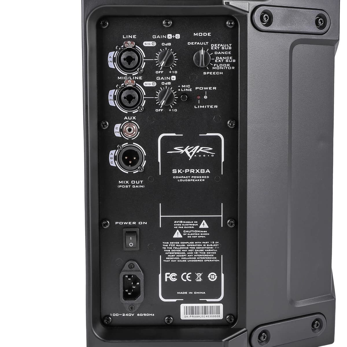 Skar Audio SK-PRX8A | 8" 600 Watt Active 2-Way PA Loudspeaker