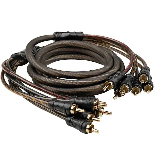 6 ft. 6-Channel Interconnect Cable for Car & Motorcycle Audio