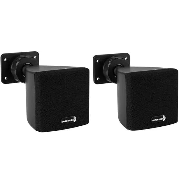 3" Cube Speaker Pair Black