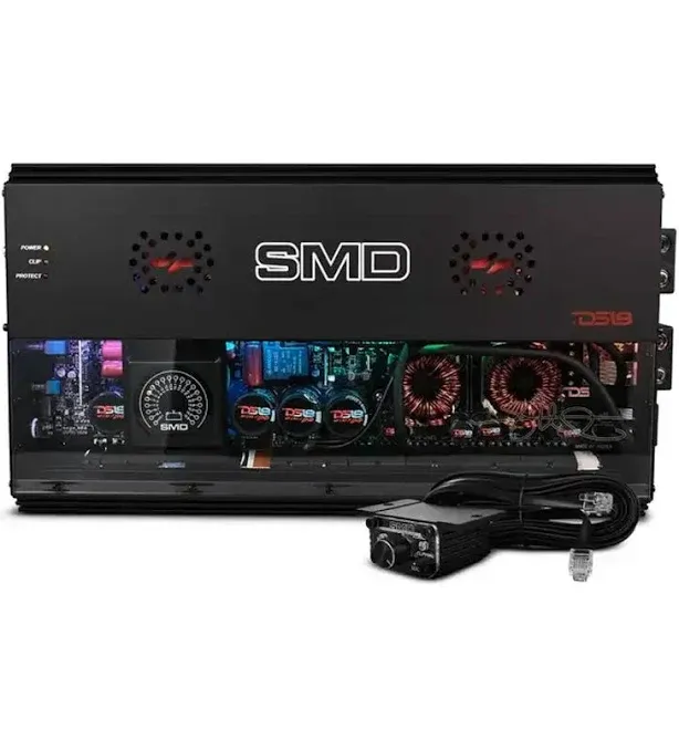 SMD - 5000.1 Monoblock Amplifier with VM-1 Voltmeter and Digital LED Lights 5000W RMS at 1-ohm - Steve Meade Designs