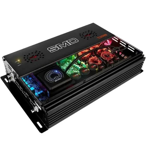 SMD Monoblock Amplifier with VM-1 Voltmeter and Digital LED Lights 3000W RMS at 1-ohm - Steve Meade Designs