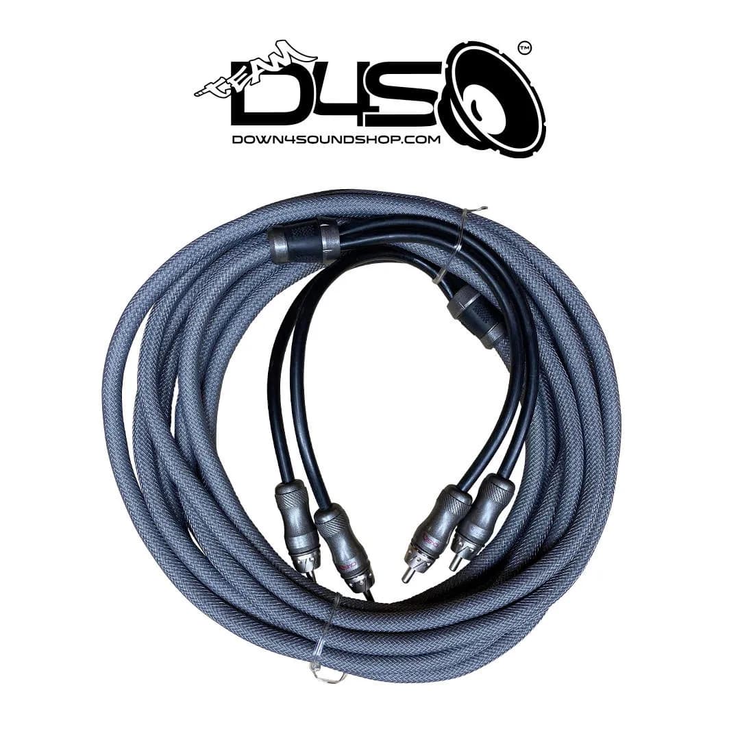 DOWN4SOUND 16FT 2-CHANNEL TWISTED PAIR RCA INTERCONNECT CABLE