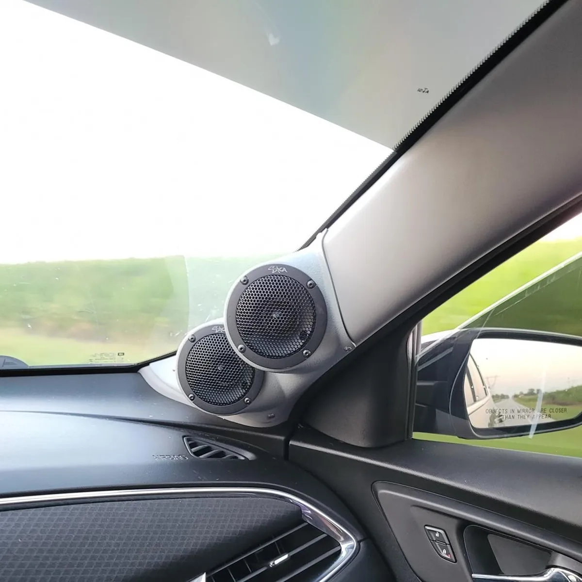 DOWN4SOUND Dual 3.5" Speaker Pods for the A-Pillar of a 16-25 Chevrolet Malibu