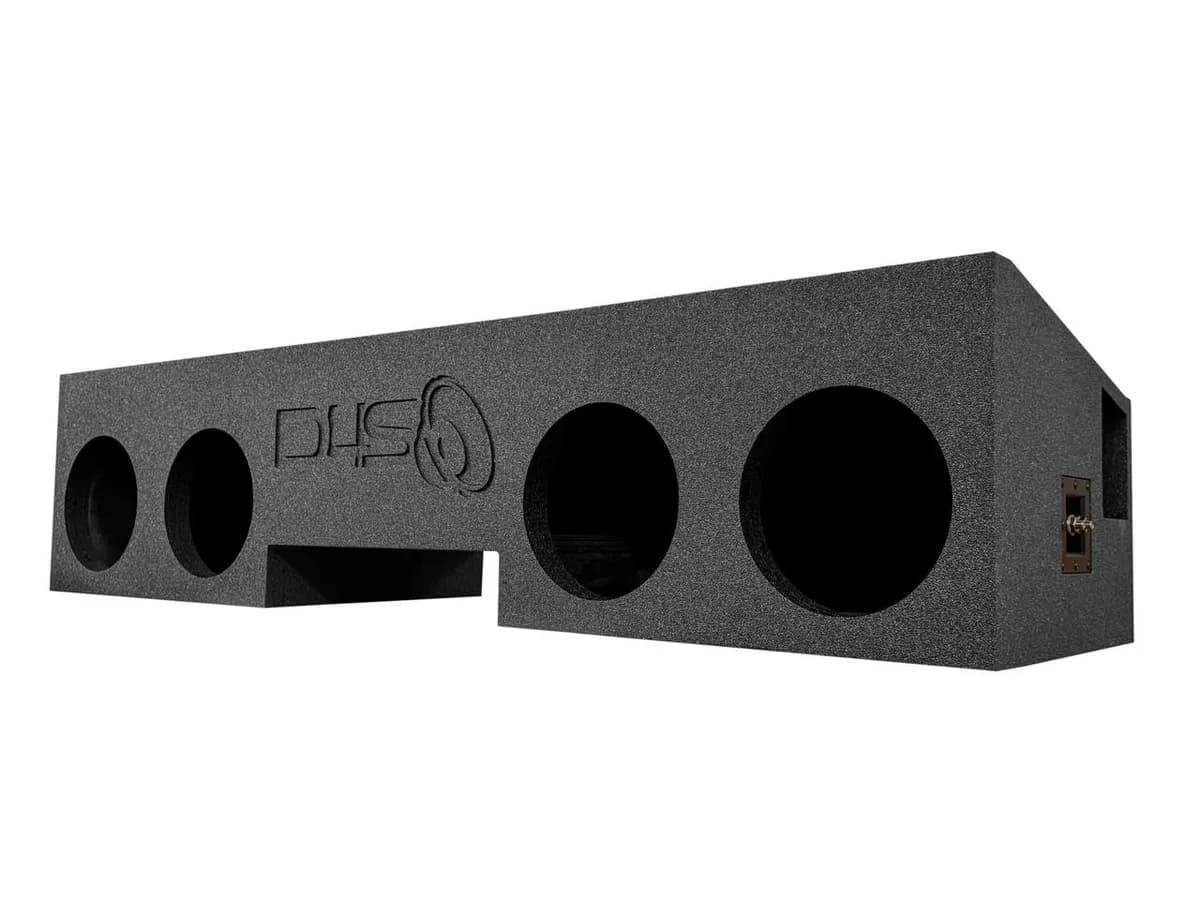 Down4Sound PRO-FAB - Birch - 4x 8-Inch Ported Subwoofer Enclosure - 99-07 GM/Chevy Extended Cab – 2.5-Inch Seat Lift Required