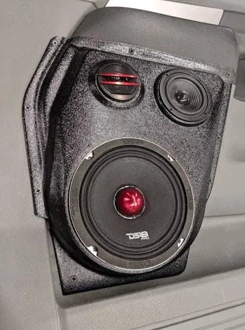Single 6.5" and Single 3.5" and Single Tweeter Speaker Pods for the Front Door of a 06-08 Dodge Ram
