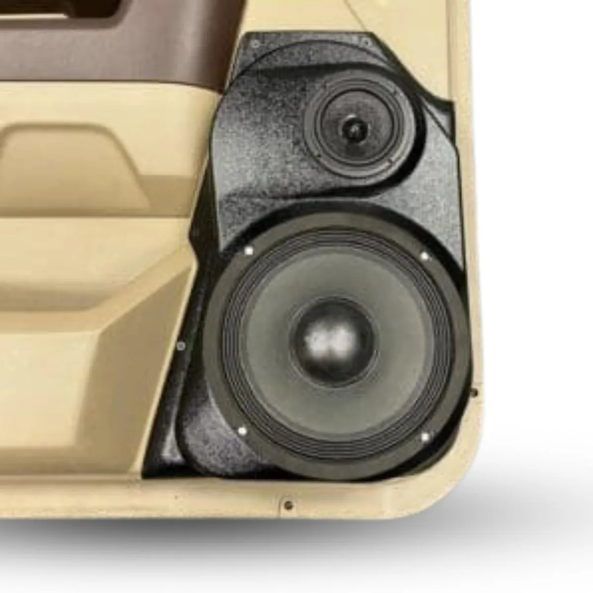 DOWN4SOUND Single 8" and Single 3.5" Speaker Pods for the Front Door of a 09-18 Dodge Ram-Dodge Ram