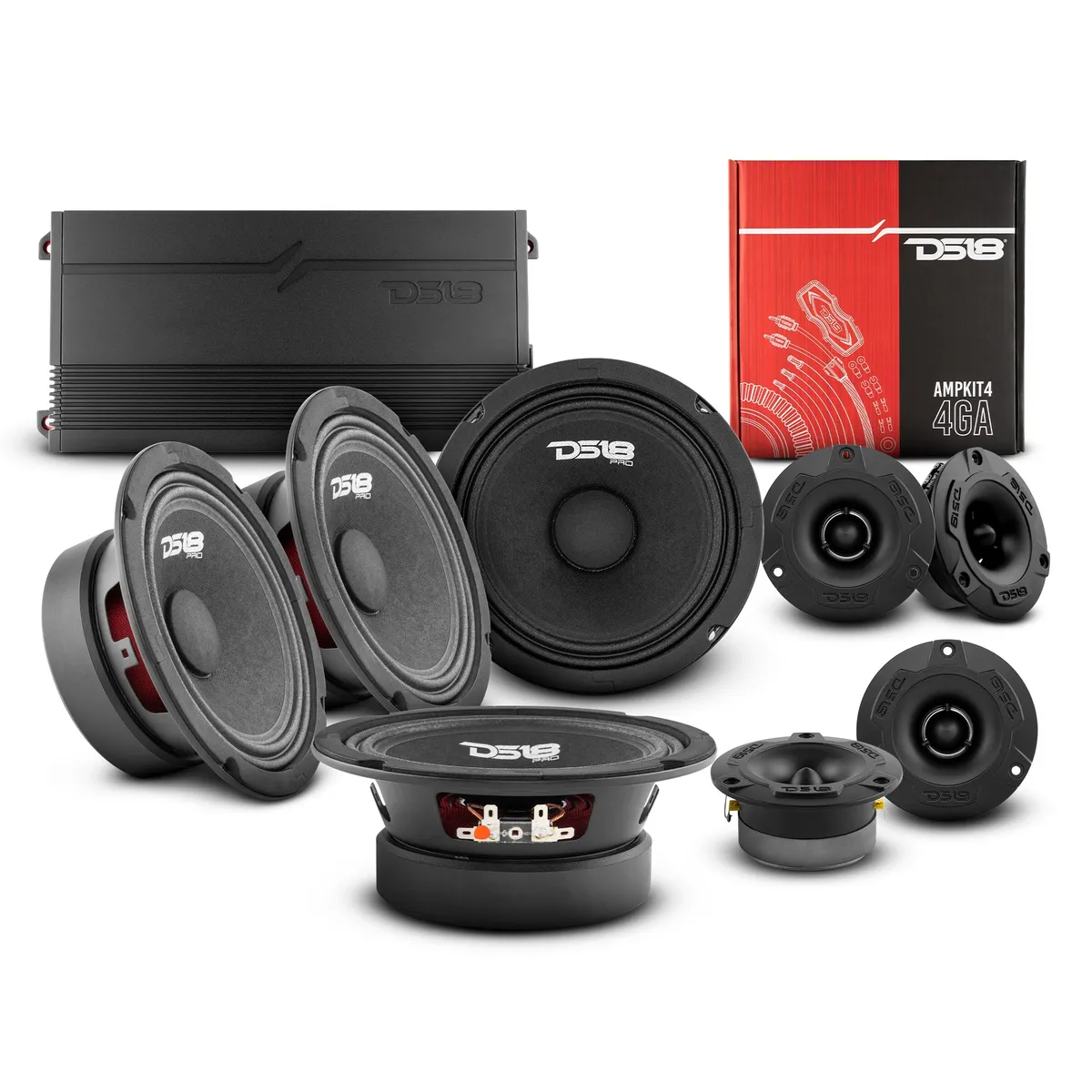Car Speakers Stage1 Pro Audio Midrange Package