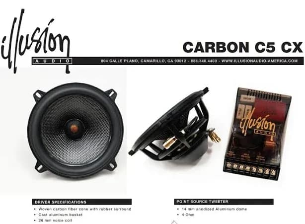 Carbon C5CX 5.25" Coaxial Speaker Kit