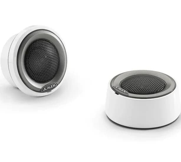 M6 1in Component Tweeter White Mounting Cups and Gray Trim