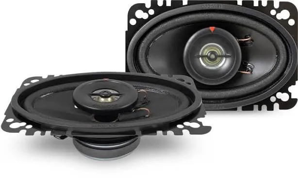 Pair of Kenwood 60-Watt 4-Inch x 6-Inch Two-Way Speaker System KFC-4675C