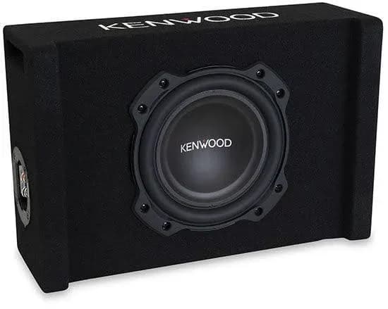 Kenwood Single 8" Loaded 300W 4 Ohm Subwoofer Shallow Vented Enclosure P-W804B