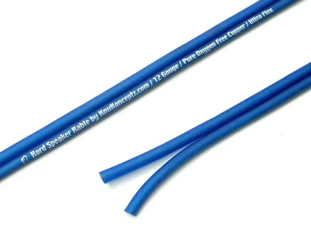 Konceptz Kord Speaker Wire Ultra Flex Blue OFC 14 Gauge Cable 5' | 14 AWG | 50ft.