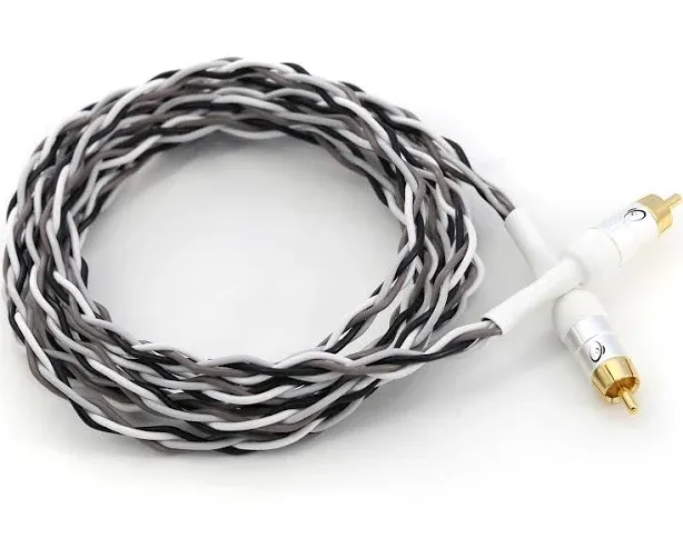 Konceptz Krux Subwoofer / Center Channel 3D OFC RCA Cable 2.5M 8Ft | KXXSW25 | RCA/Phono Male | Subwoofer Cable