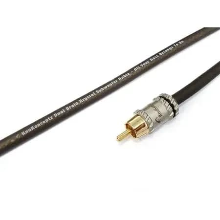 Star- Knukonceptz Krystal Mono Subwoofer Strapping Rca Cable 1/2m 1.5 Feet, Beige