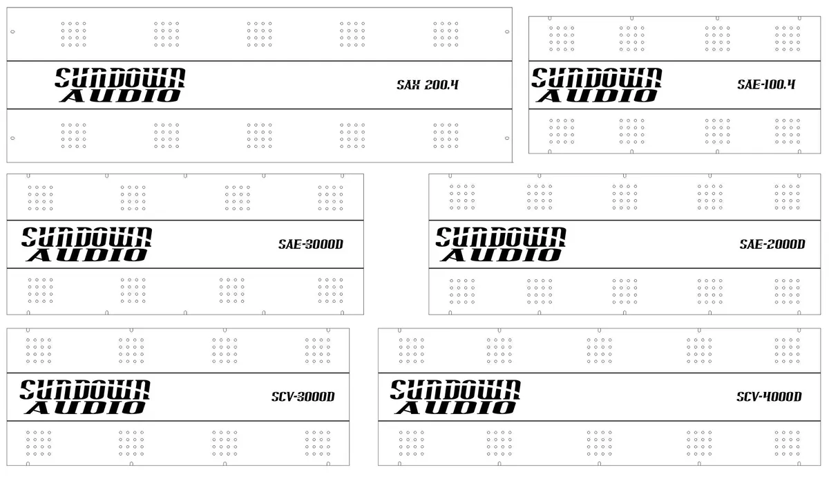Sundown Audio Amplifier Backplates