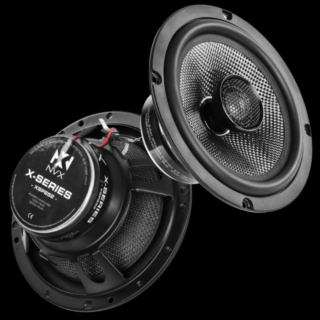 XSP652 600W Peak (200W) RMS 6.5" X-Series 2-Way Coaxial Speakers with Carbon Fiber Cones and 25mm Silk Dome Tweeters