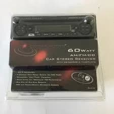 Phase Technology PL412 head_unit - Single-DIN, 60 Watt AM/FM/CD, Detachable Faceplate - Black plastic, rectangular shape