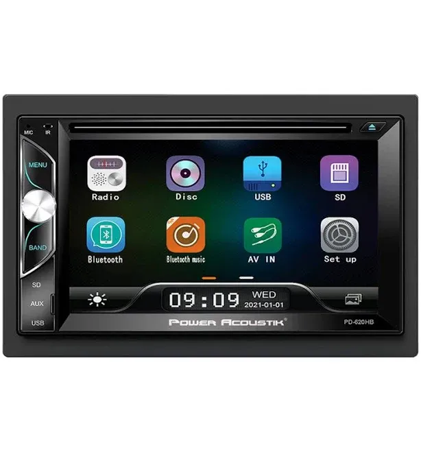 2-DIN DVD, CD/MP3, AM/FM Receiver 2/6.2' LCD & Bluetooth 4.0