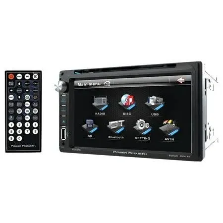 Double-DIN 6.5-Inch LCD Touchscreen DVD Receiver with Bluetooth