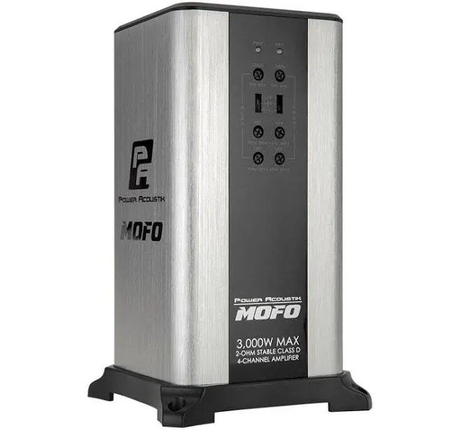 MOFO4-3KD | 3000W Class D 4 Channel Car Amplifier RMS Bridged 4 Ohms