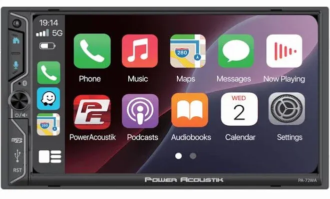 Pa-72wa 2-din Car Stereo Head Unit 7 Touchscreen, Wireless Apple CarPlay & Android Auto, Bluetooth, Usb, DSP Audio, Backup Camera