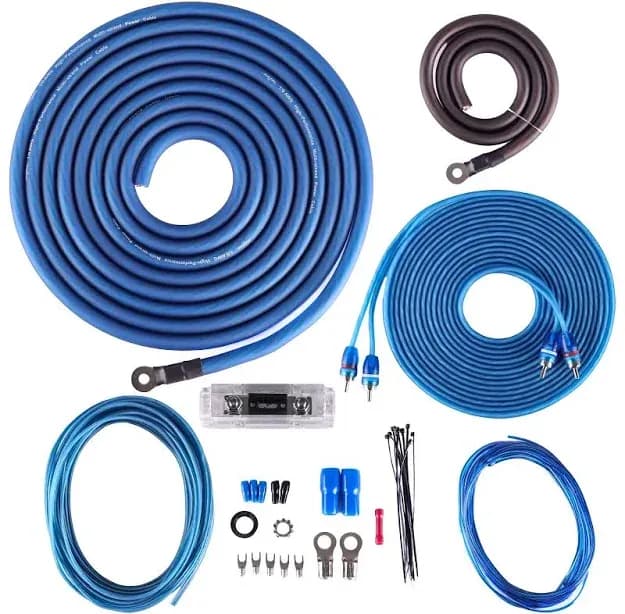 1/0 Gauge - 2,000 Watt CCA Amplifier Wiring Kit