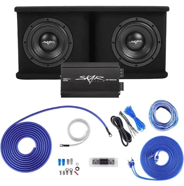Skar Audio Dual 8" Complete 1 400 Watt SDR Series Subwoofer Bass Package