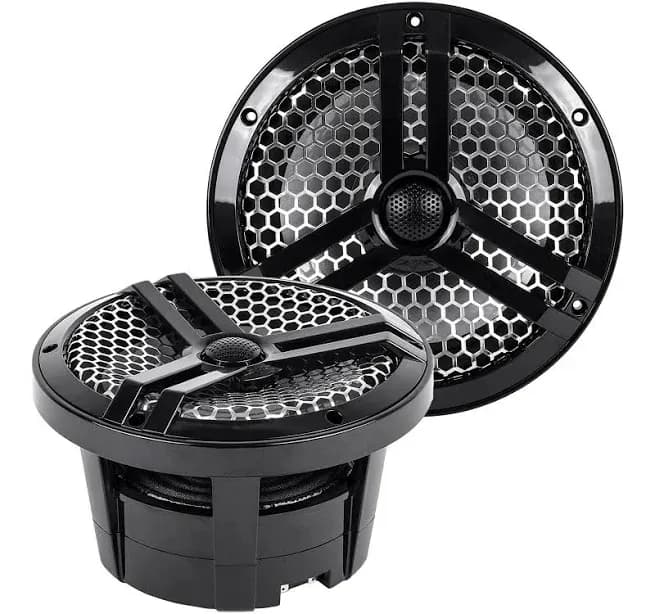 Marine 8" Full Range 2-Way 500 Watt Speakers - Black