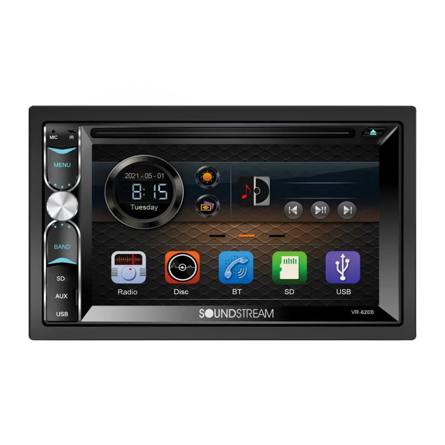 VR-651B | 7” 2-DIN Touchscreen DVD/CD Headunit w/ Android PhoneLink