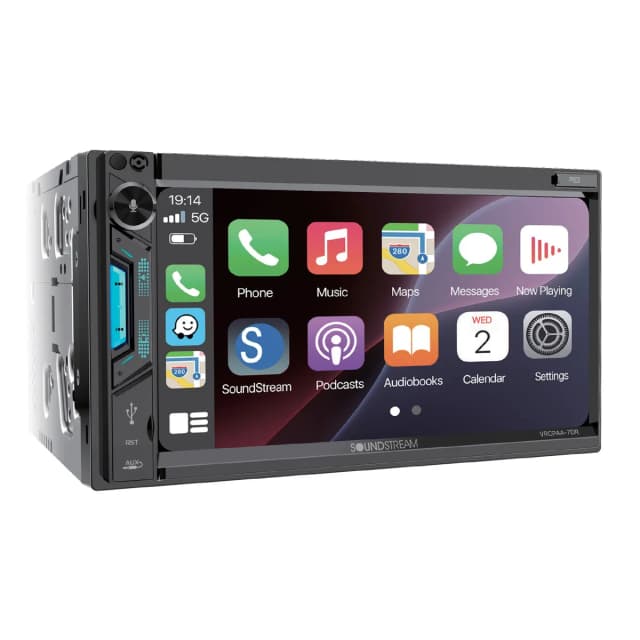 VRCPAA-7DR | 7" Double Din Car Stereo w/ Wireless Apple CarPlay® & Android Auto®