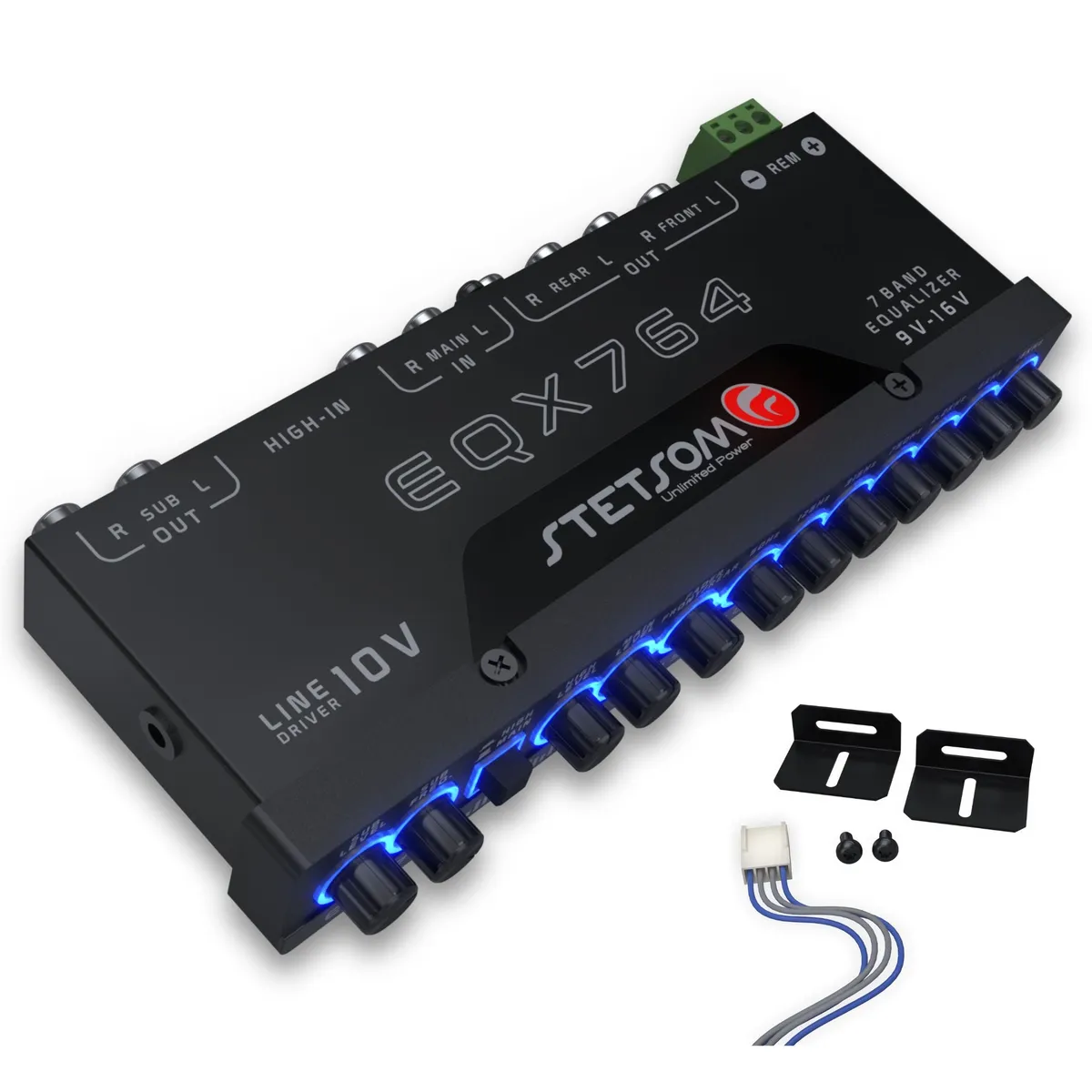 EQX764 Graphic Equalizer 7 Band Equalization Modern Blue LED