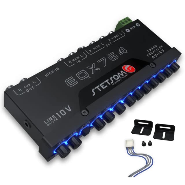 EQX764 Graphic Equalizer 7 Band Equalization Modern Blue LED