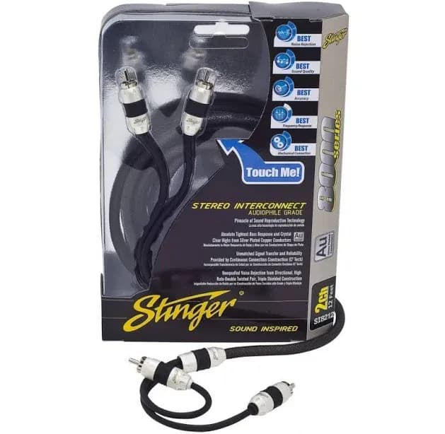 Si826 8000-Series 6-Foot Car Stereo RCA Interconnect Cables