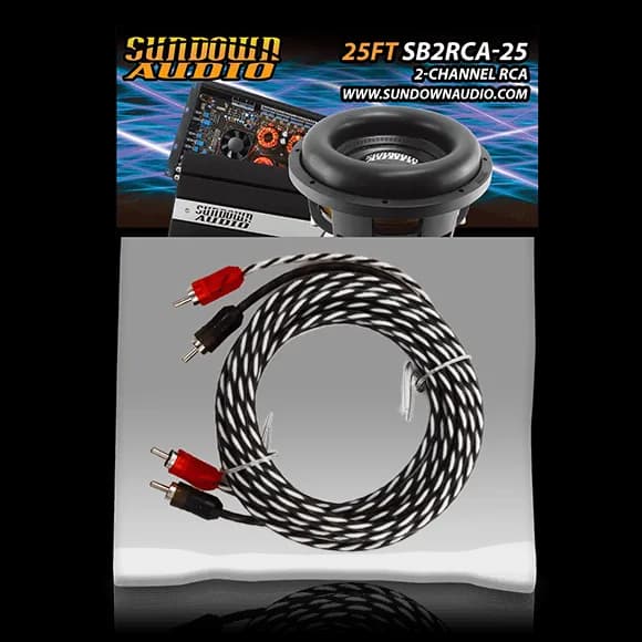 SB2-25FT 2-Channel RCA Interconnect Cables