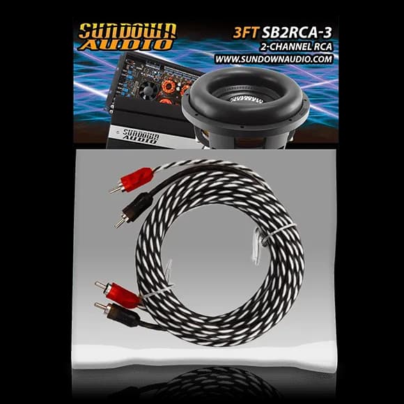 SB2-3FT 2-Channel RCA Interconnect Cables