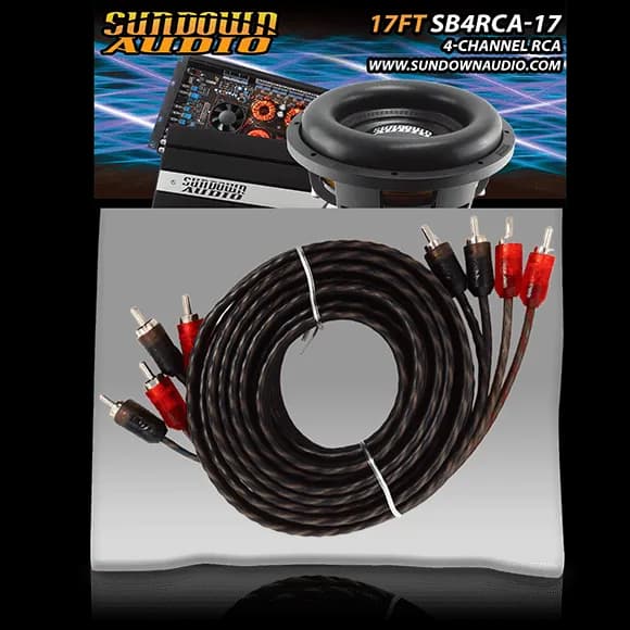 SB4-17FT 4-Channel RCA Interconnect Cables