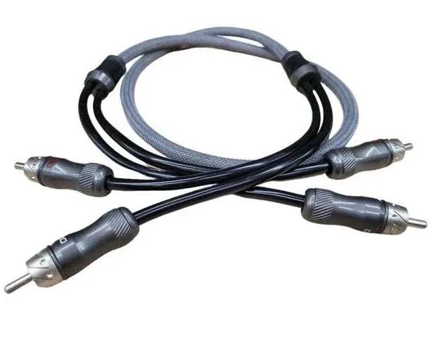 DOWN4SOUND 3 FT 2-CHANNEL TWISTED PAIR RCA INTERCONNECT CABLE