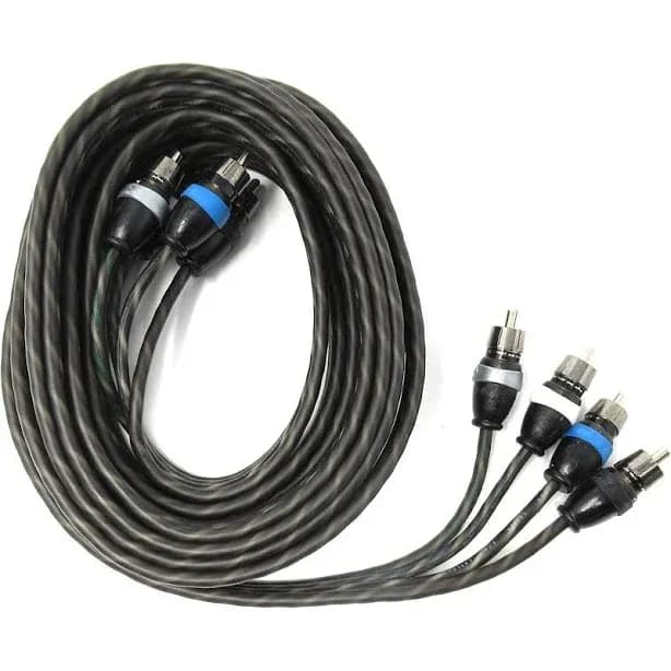 Sky High Car Audio 4-Channel Twisted RCA - 12Ft / 18Ft 18 Ft