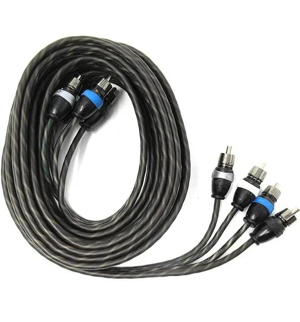 Sky High Car Audio 4 Channel Twisted RCA Cable