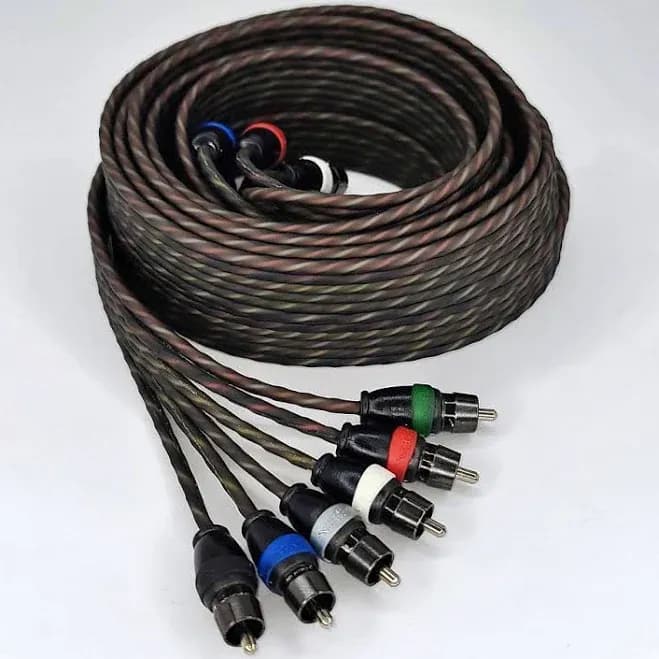 Sky High Car Audio 6 Channel Twisted Rca Cable