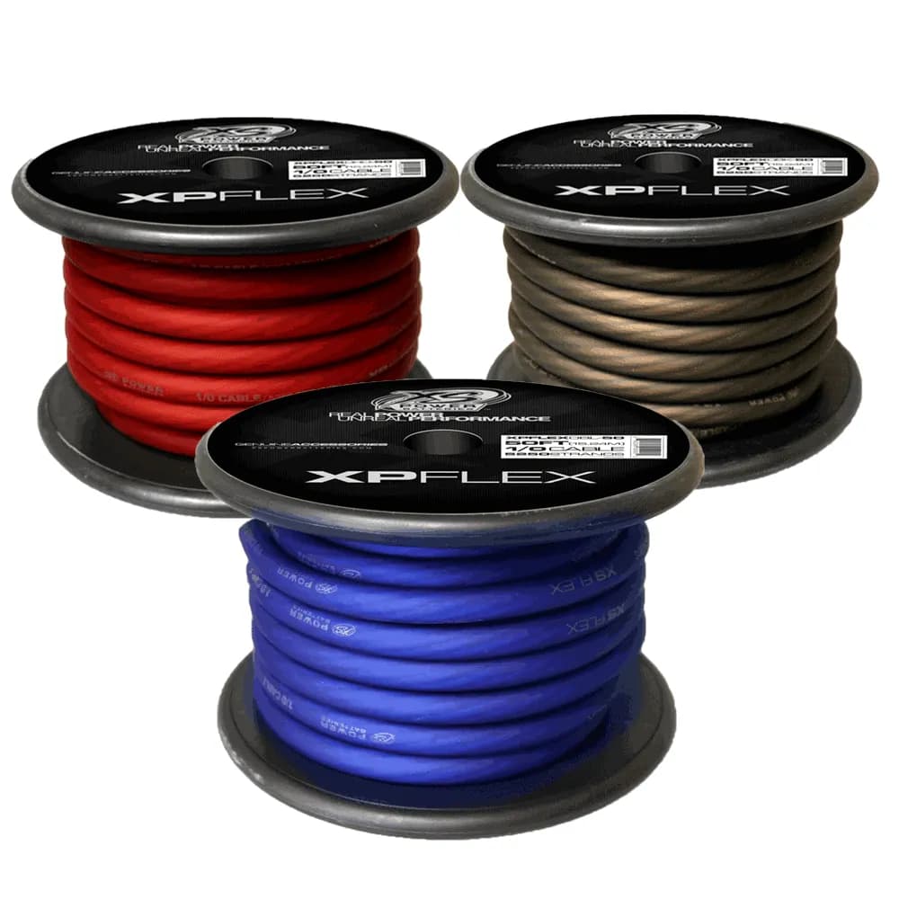 1/0 AWG Gauge XP Flex Car Audio Power and Ground Cable 50ft Spool Electrical Wire